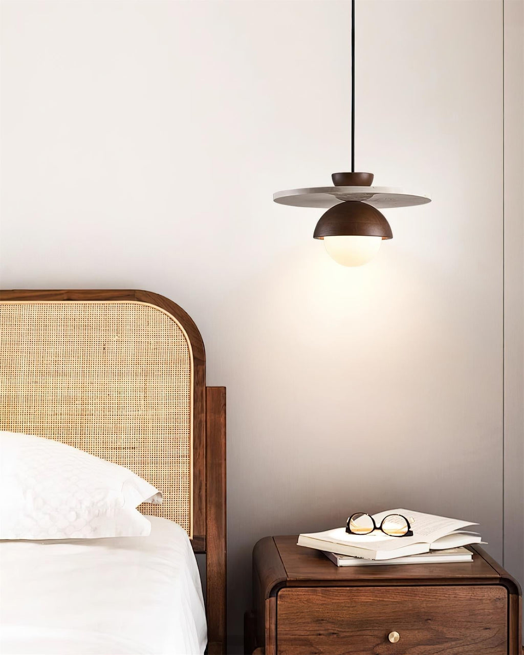 Ritta Pendant Light Glass Globe Travertine | Fioriscas