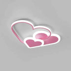 Lampe de plafond en forme de cœur pour chambre d’enfant avec éclairage LED, PetalGlow