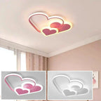 Lampe de plafond en forme de cœur pour chambre d’enfant avec éclairage LED, PetalGlow