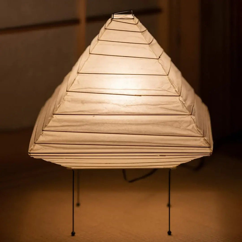 Japanese Akari Style Paper Table Lamp Handmade in Gifu