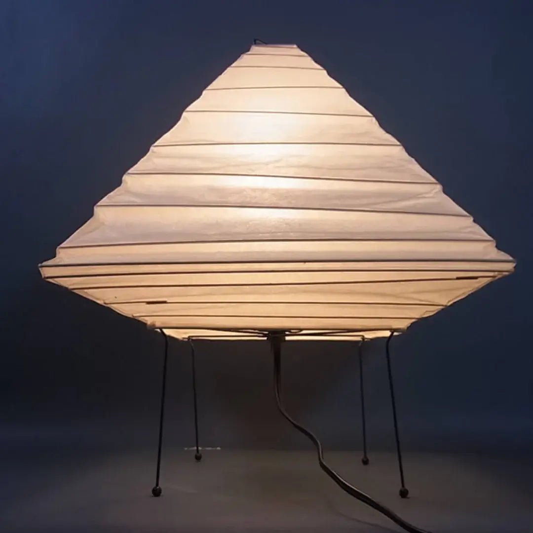Japanese Akari Style Paper Table Lamp Handmade in Gifu