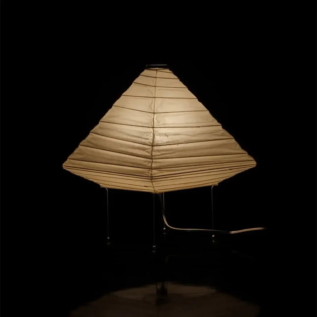 Japanese Akari Style Paper Table Lamp Handmade in Gifu