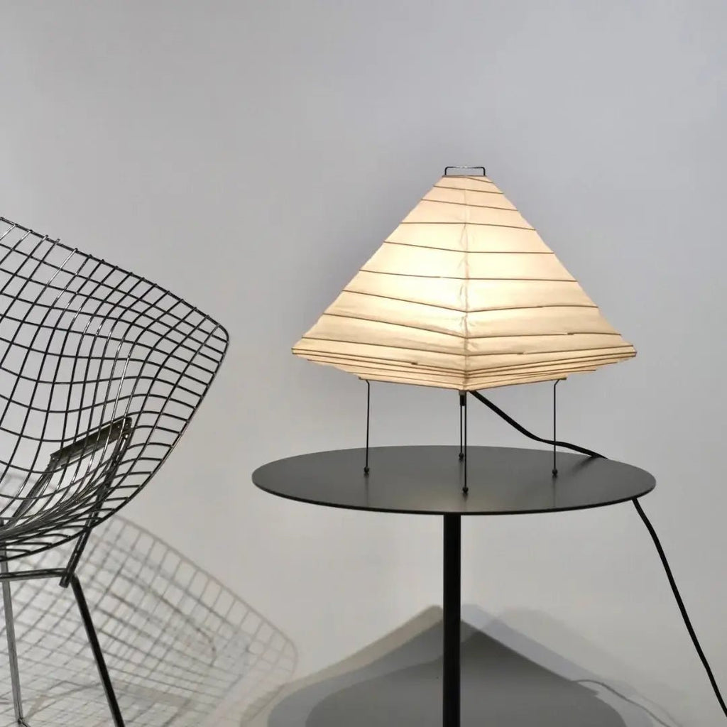 Japanese Akari Style Paper Table Lamp Handmade in Gifu