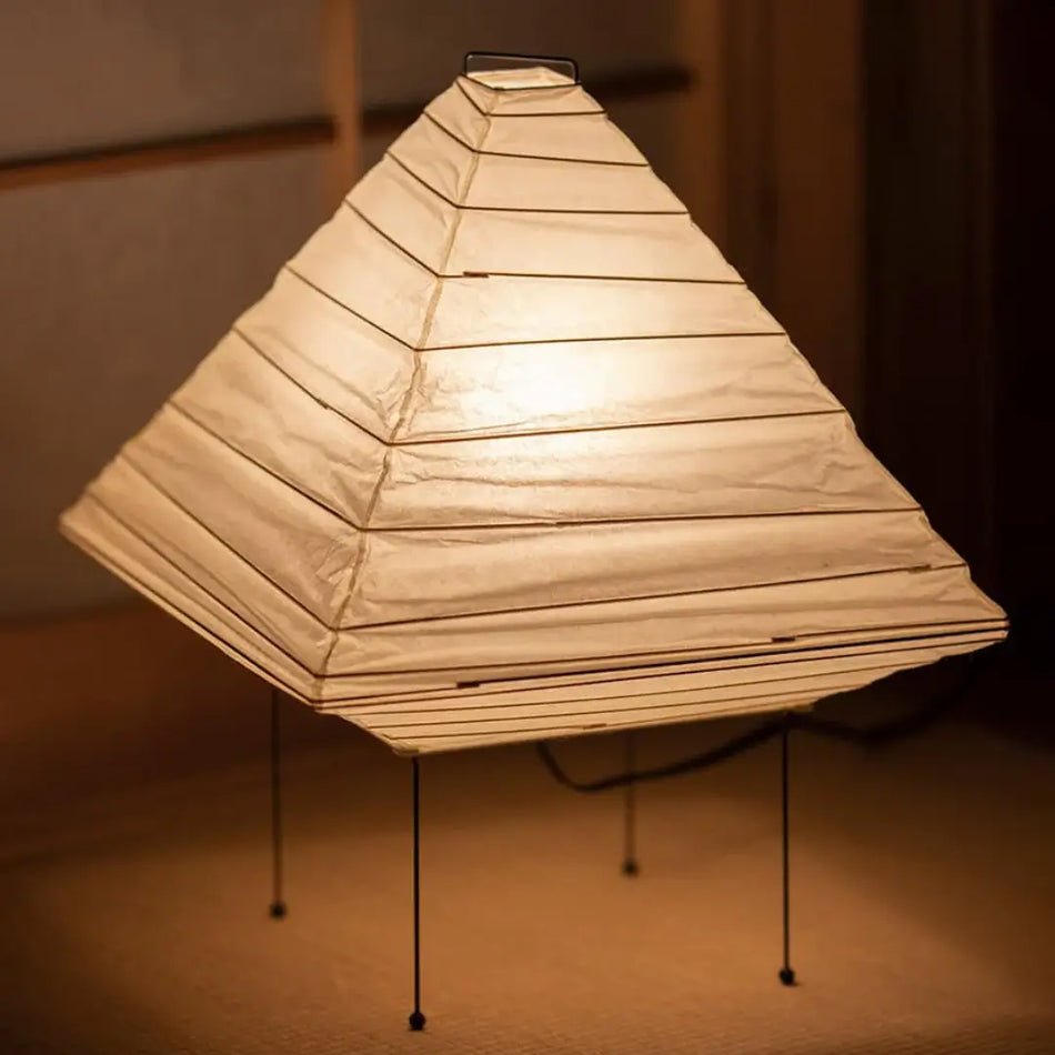 Japanese Akari Style Paper Table Lamp Handmade in Gifu
