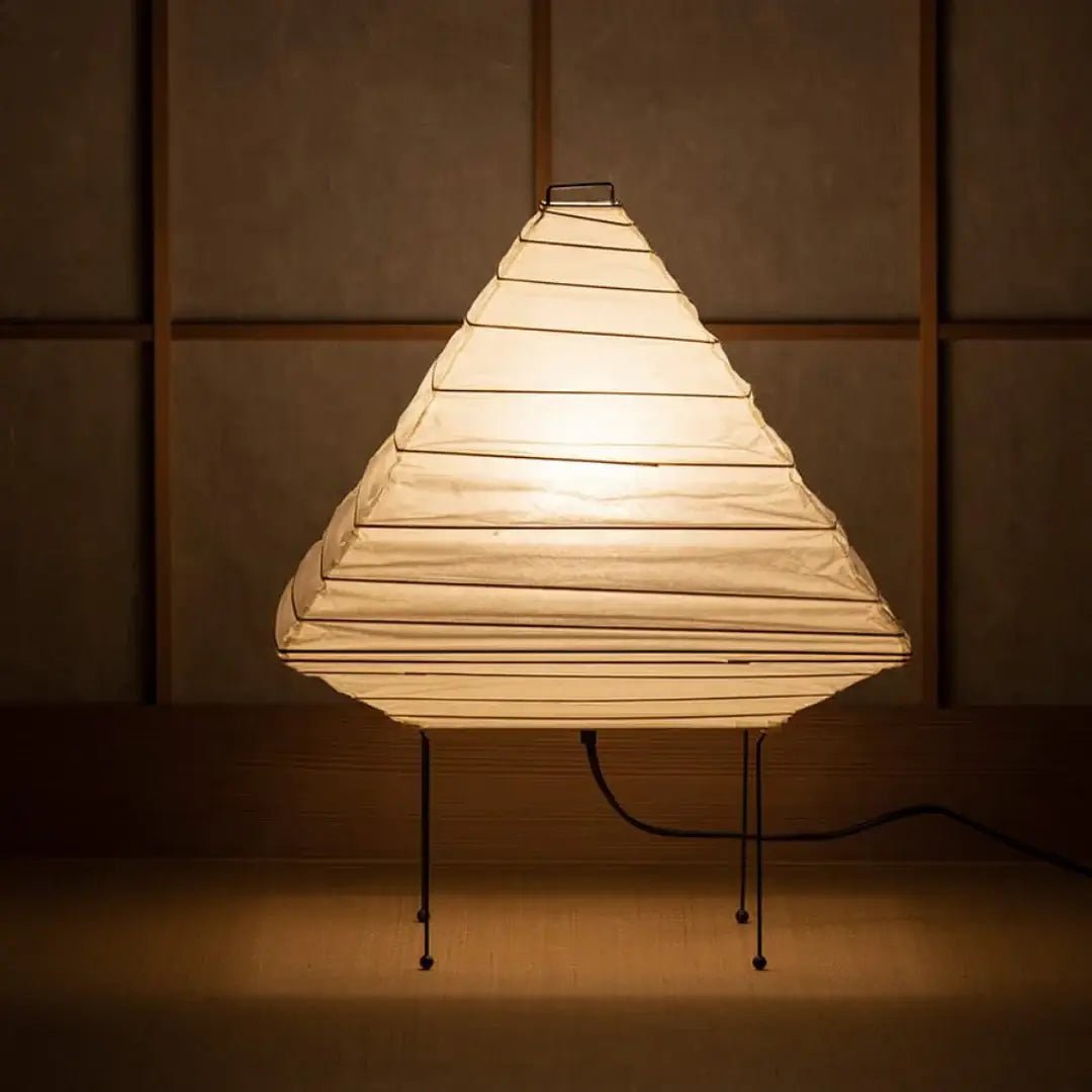 Japanese Akari Style Paper Table Lamp Handmade in Gifu