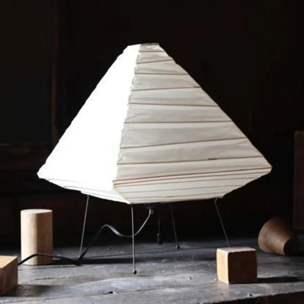 Japanese Akari Style Paper Table Lamp Handmade in Gifu
