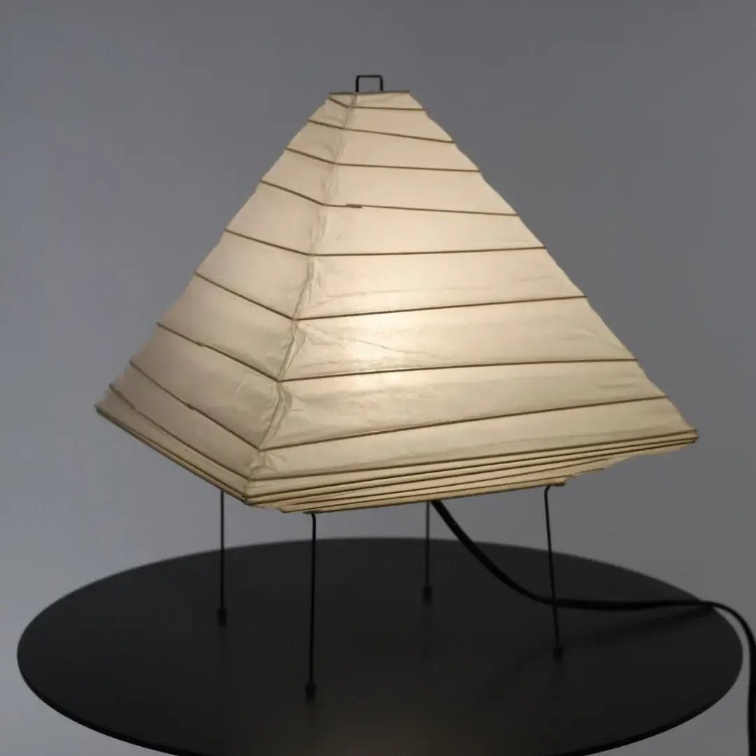 Japanese Akari Style Paper Table Lamp Handmade in Gifu