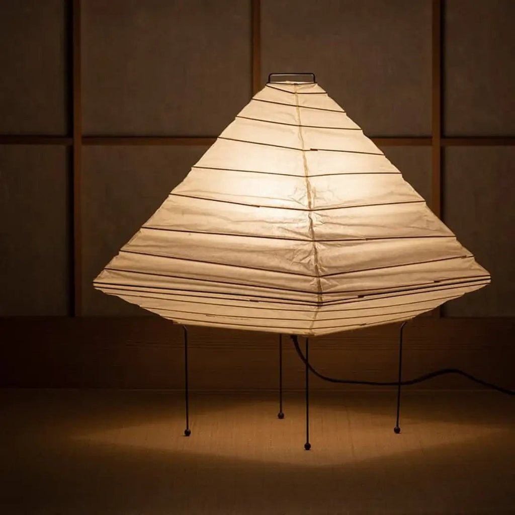 Japanese Akari Style Paper Table Lamp Handmade in Gifu