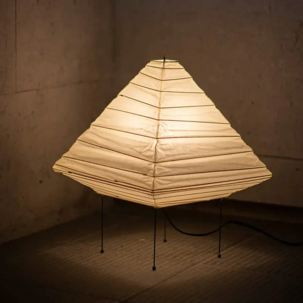 Japanese Akari Style Paper Table Lamp Handmade in Gifu