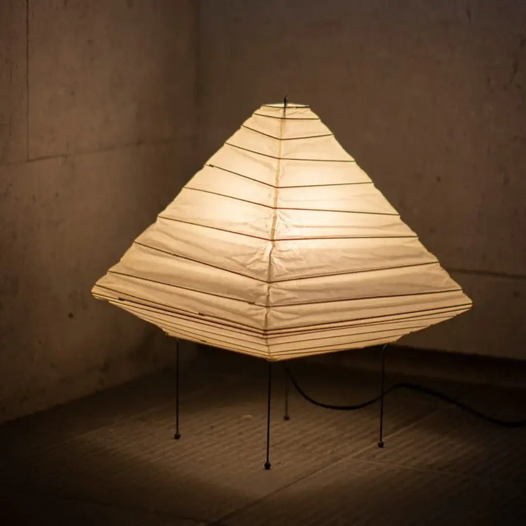 Japanese Akari Style Paper Table Lamp Handmade in Gifu