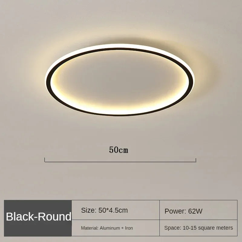 Lámpara de techo LED regulable SkagaNova, de aluminio y acrílico de estilo escandinavo