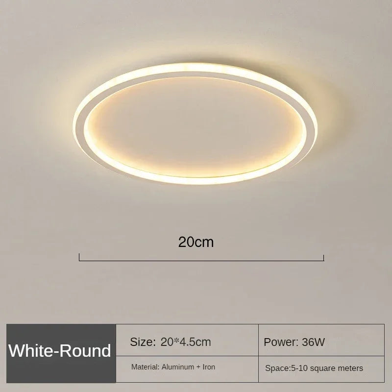 Lámpara de techo LED regulable SkagaNova, de aluminio y acrílico de estilo escandinavo