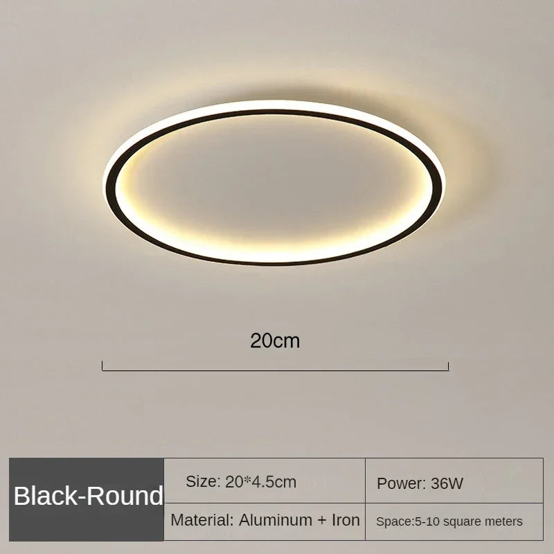 Lámpara de techo LED regulable SkagaNova, de aluminio y acrílico de estilo escandinavo