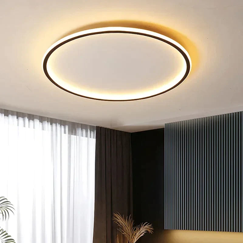 Lámpara de techo LED regulable SkagaNova, de aluminio y acrílico de estilo escandinavo
