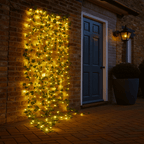 Elegant green LED leaf-shaped string lights (battery operated) - Fioriscas