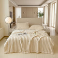 Cozy cuddle blanket made of faux rabbit fur for sofa and bed - Fioriscas