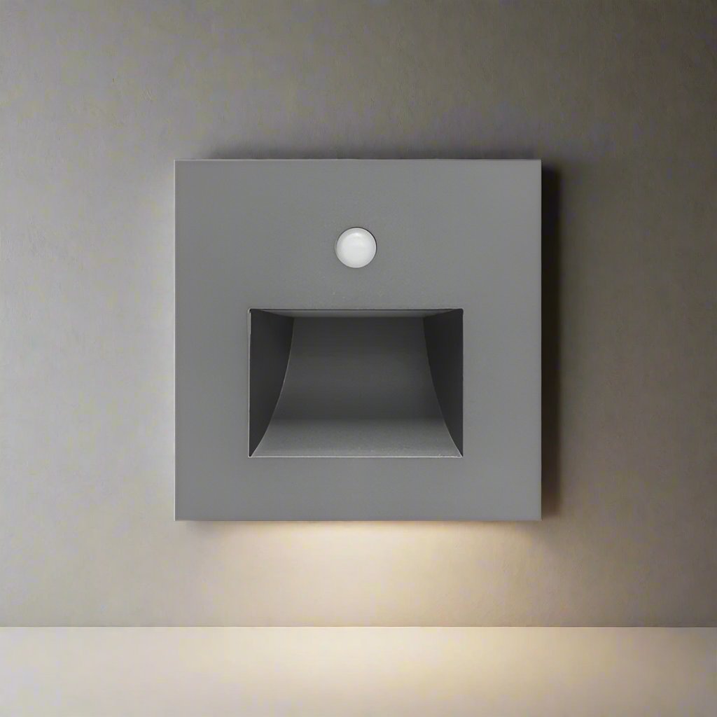 Hållbar LED-vägglampa med aluminium och rörelsesensor - Fioriscas