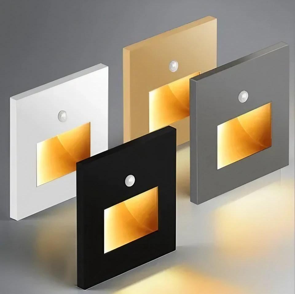 Hållbar LED-vägglampa med aluminium och rörelsesensor - Fioriscas