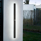 Elegante aplique de parede preto, luz LED Nyx para paredes exteriores