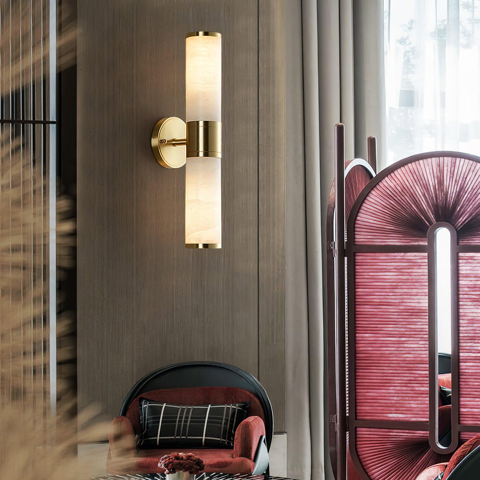 Kaia Minimalist Alabaster Wall Lamp | Fioriscas