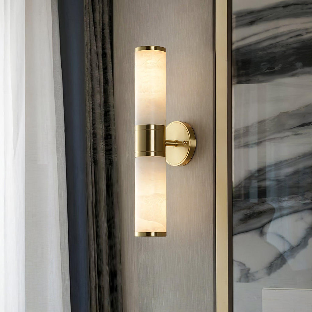 Kaia Minimalist Alabaster Wall Lamp | Fioriscas