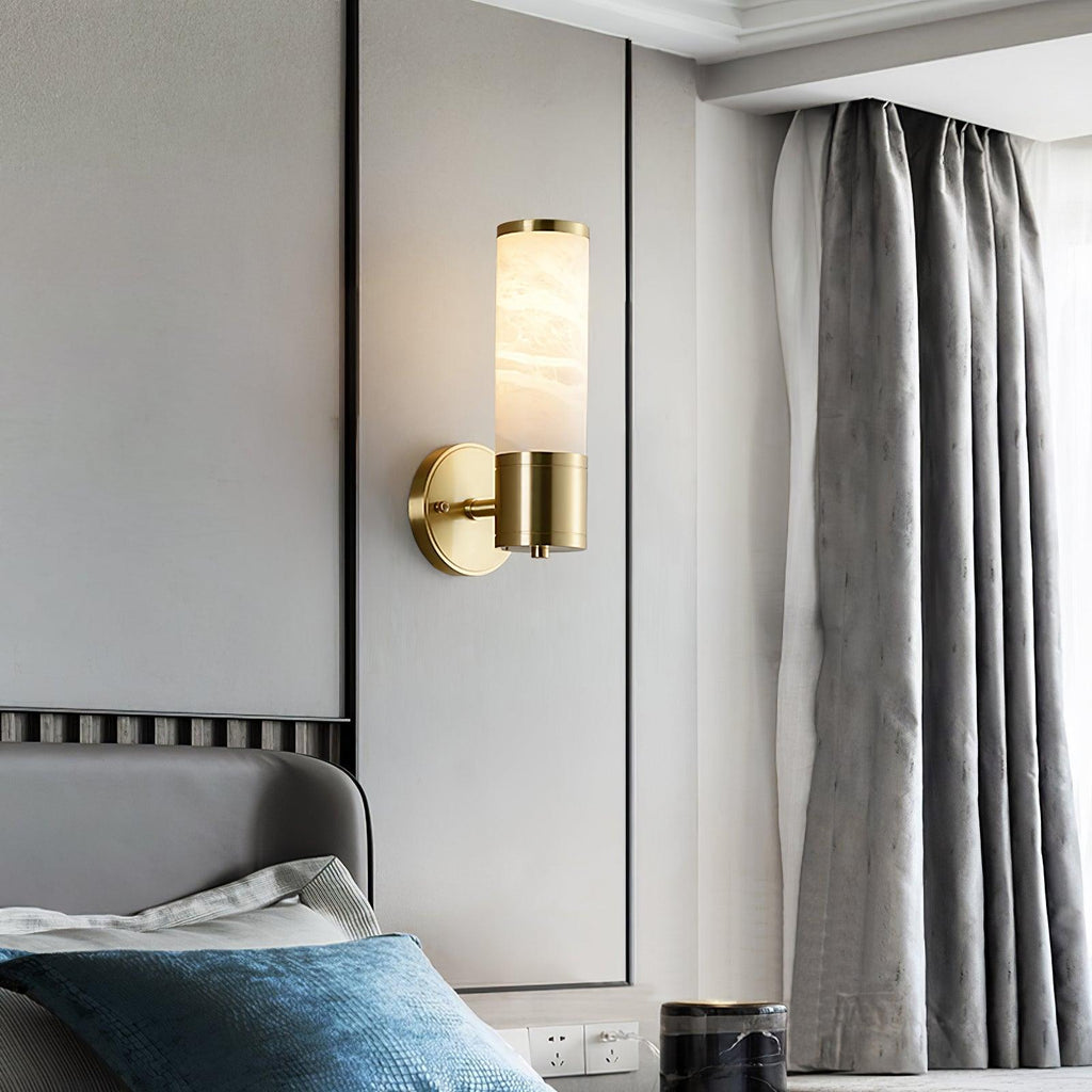 Kaia Minimalist Alabaster Wall Lamp | Fioriscas