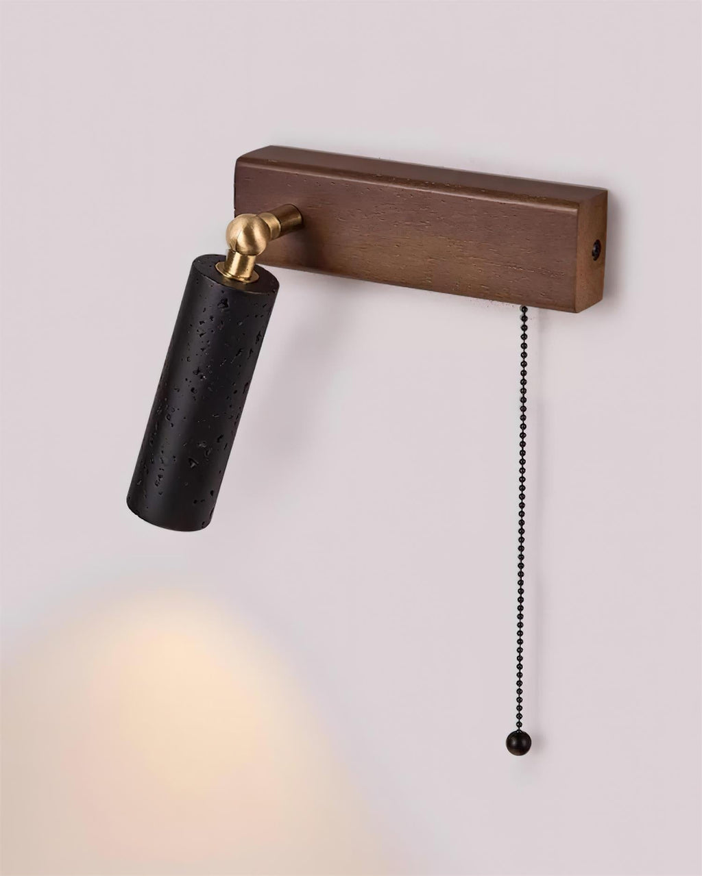 Ritta  Wall Lamp Black Travertine Spotlight | Fioriscas