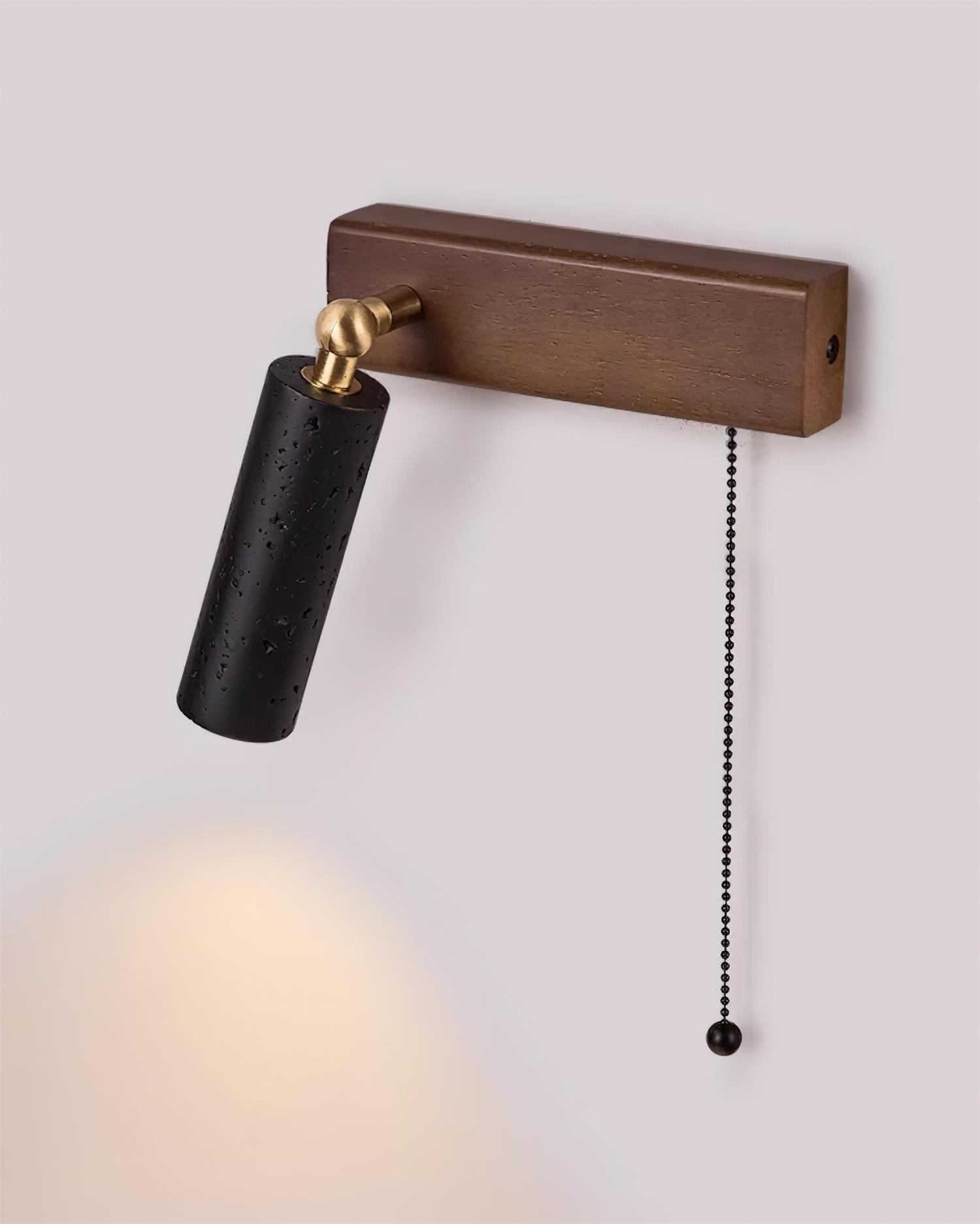 Ritta  Wall Lamp Black Travertine Spotlight | Fioriscas