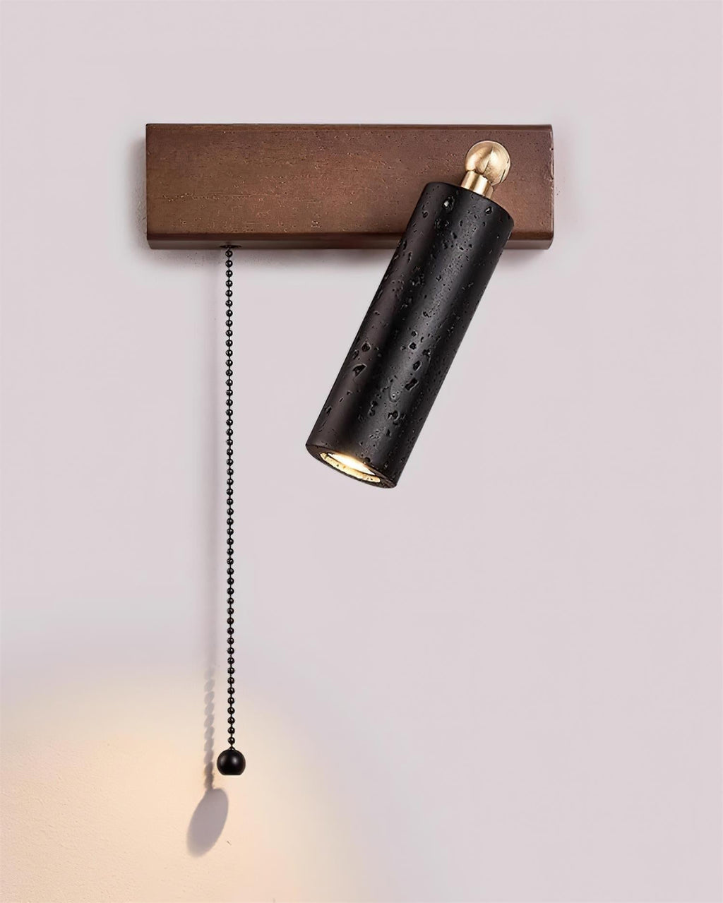 Ritta  Wall Lamp Black Travertine Spotlight | Fioriscas