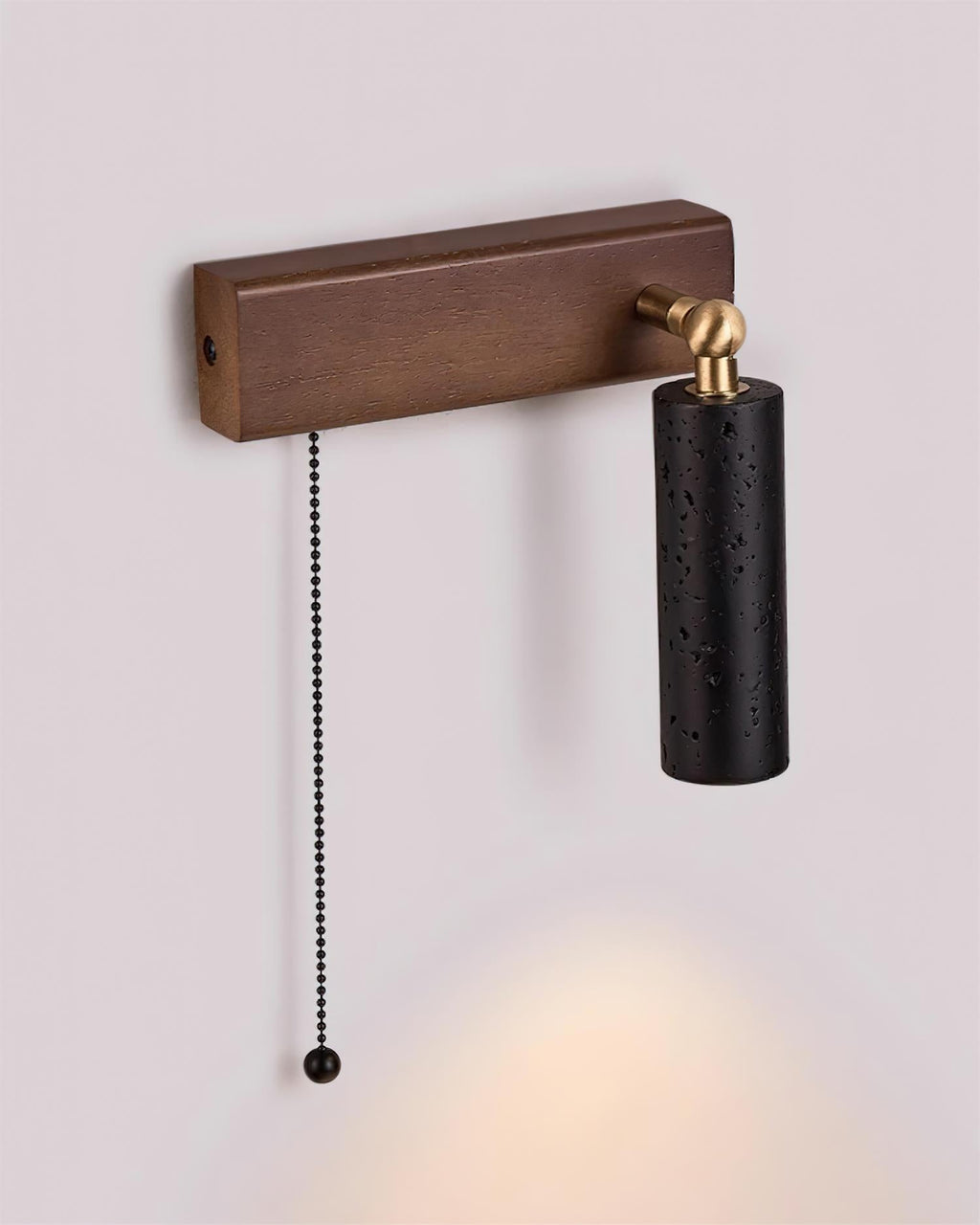Ritta  Wall Lamp Black Travertine Spotlight | Fioriscas