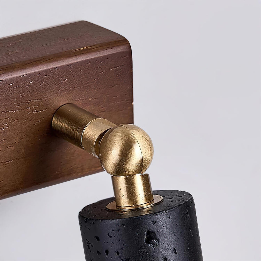 Ritta  Wall Lamp Black Travertine Spotlight | Fioriscas