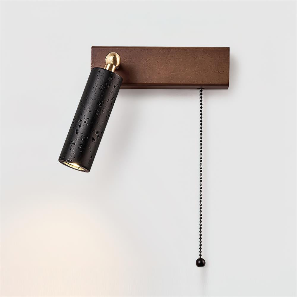 Ritta  Wall Lamp Black Travertine Spotlight | Fioriscas