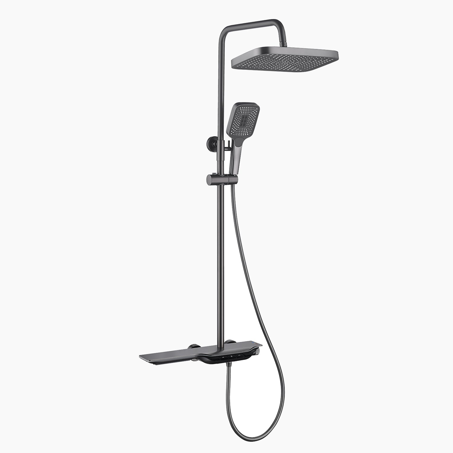 Sistema de Duche em Cobre com Luz LED Sem Bateria e Display de Temperatura