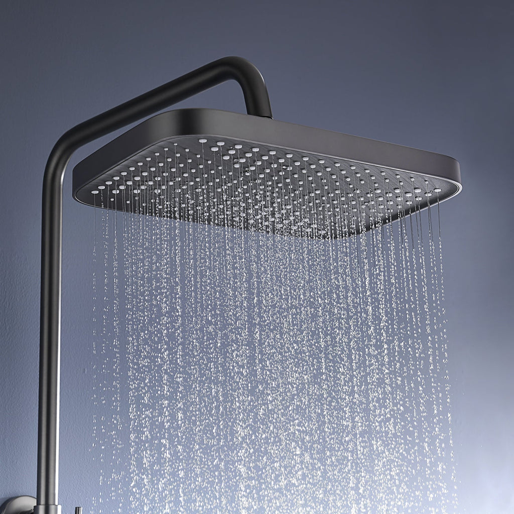 Sistema de Duche em Cobre com Luz LED Sem Bateria e Display de Temperatura