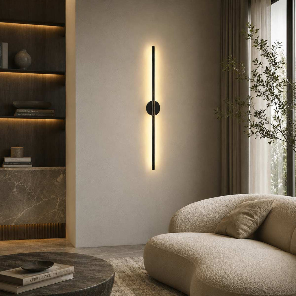 מנורת קיר LED צינור Opaline מאלומיניום לאווירה מודרנית
