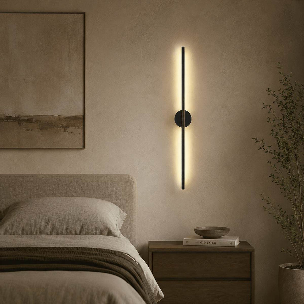 מנורת קיר LED צינור Opaline מאלומיניום לאווירה מודרנית