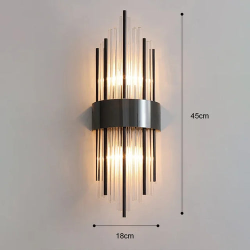 Aurelle Valen Crystal-Accent Wall Sconce, Black or Gold, 5 Styles