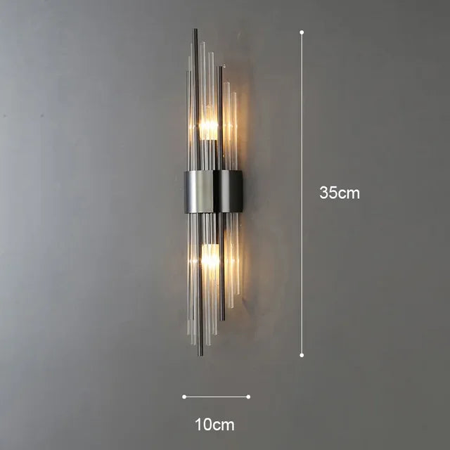 Aurelle Valen Crystal-Accent Wall Sconce, Black or Gold, 5 Styles