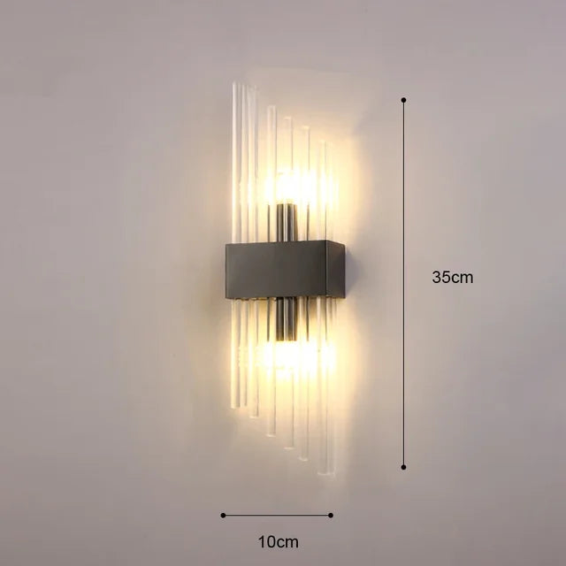 Aurelle Valen Crystal-Accent Wall Sconce, Black or Gold, 5 Styles
