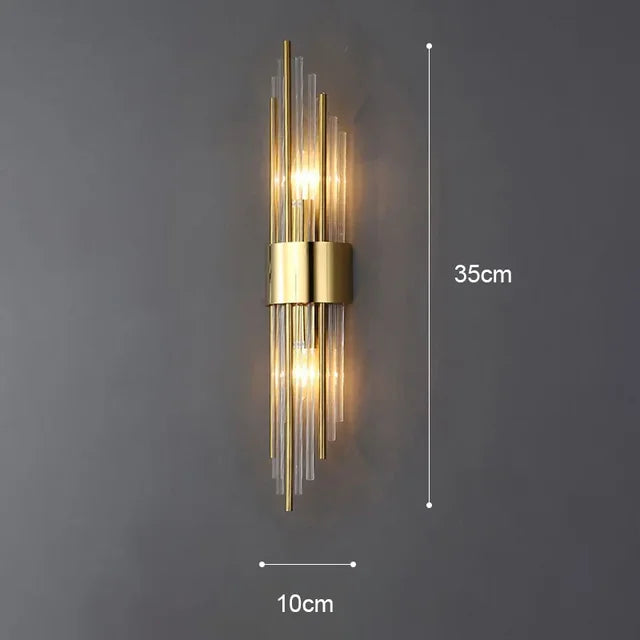 Aurelle Valen Crystal-Accent Wall Sconce, Black or Gold, 5 Styles