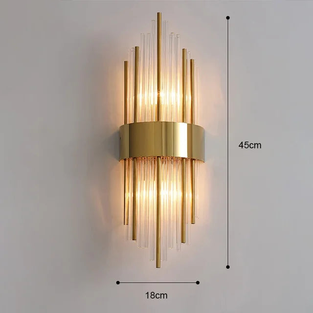 Aurelle Valen Crystal-Accent Wall Sconce, Black or Gold, 5 Styles