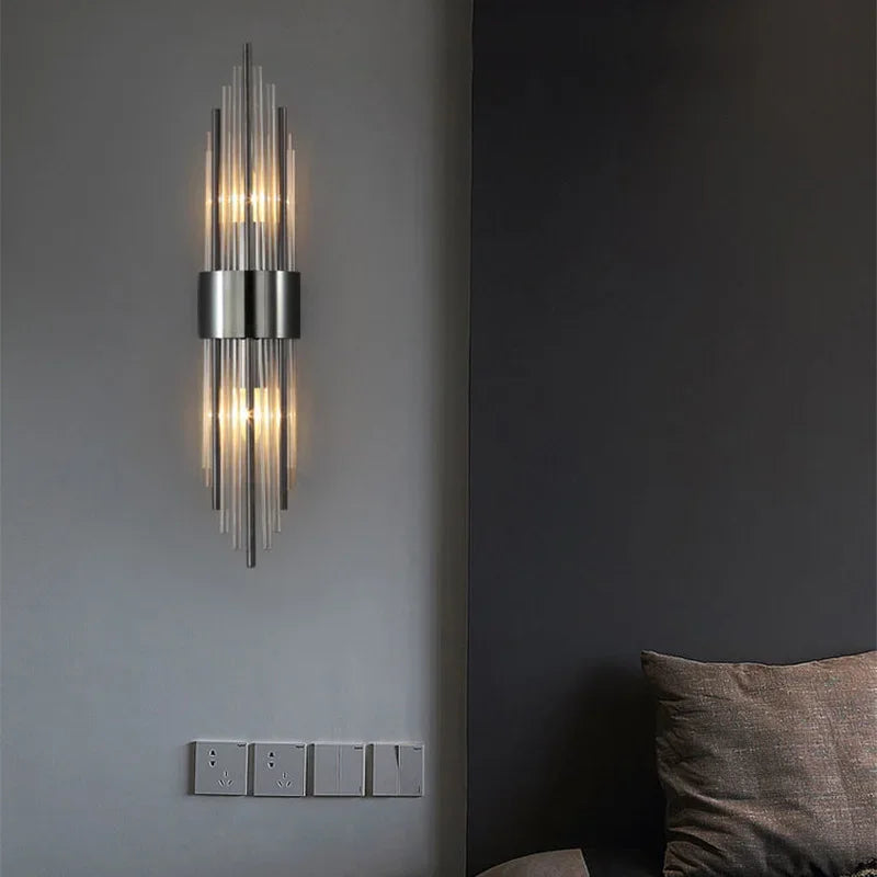 Aurelle Valen Crystal-Accent Wall Sconce, Black or Gold, 5 Styles