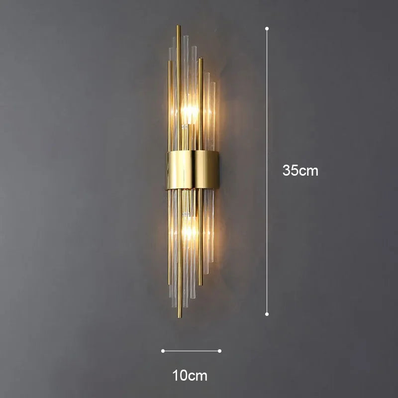 Aurelle Valen Crystal-Accent Wall Sconce, Black or Gold, 5 Styles