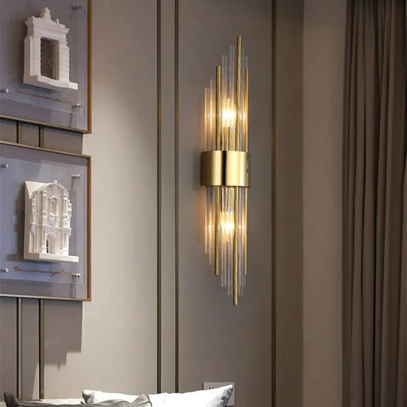 Aurelle Valen Crystal-Accent Wall Sconce, Black or Gold, 5 Styles