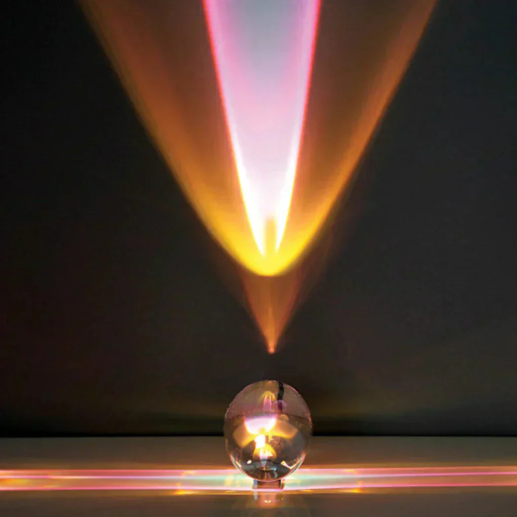Stolní lampa Solara Crystal s vestavěným hvězdným projektorem