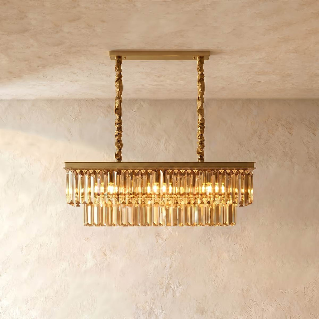Lumiere Crystal Halo Chandelier Exuding Hollywood Glamour In Black Or Gold
