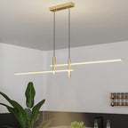Pendant Light With A Linear Silhouette, Nexa LED Dining Fixture