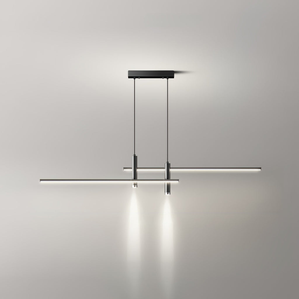 Pendant Light With A Linear Silhouette, Nexa LED Dining Fixture