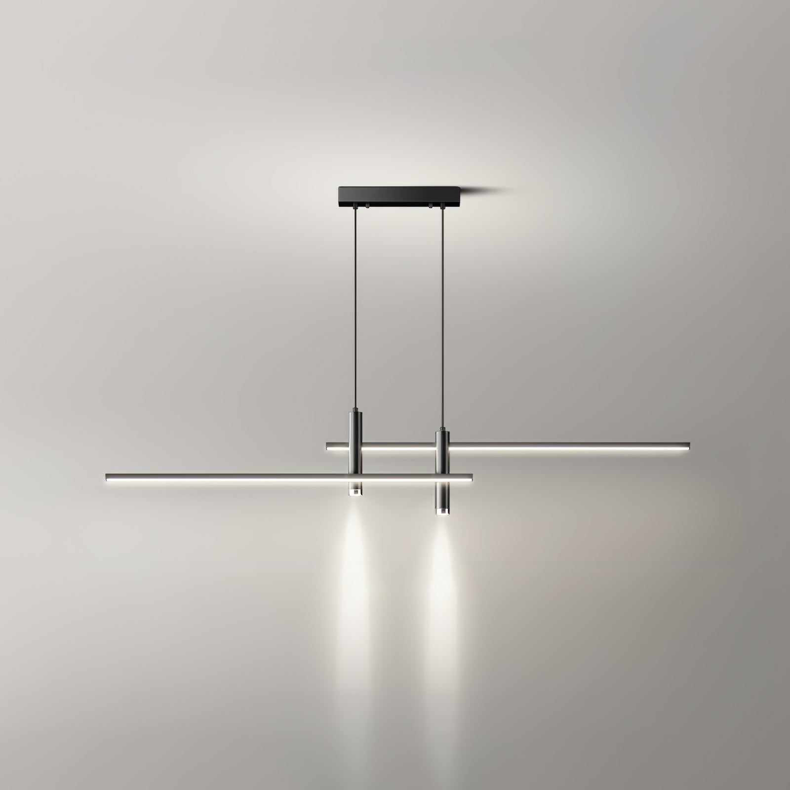 Pendant Light With A Linear Silhouette, Nexa LED Dining Fixture
