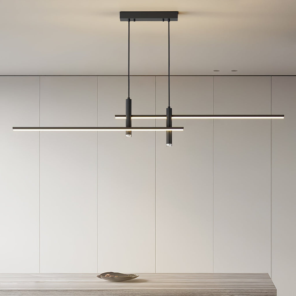 Pendant Light With A Linear Silhouette, Nexa LED Dining Fixture
